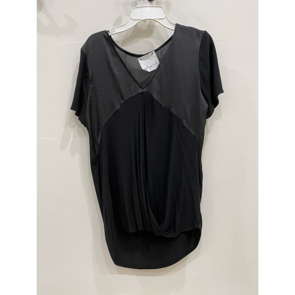 Silk and cotton black tshirt - XS